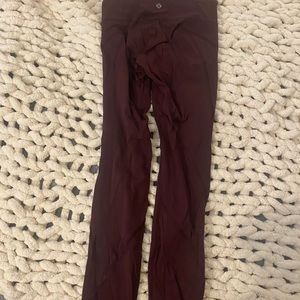 Lulu lemon maroon leggings